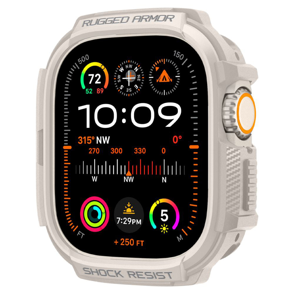 Husa Spigen Rugged Armor pentru Apple Watch Ultra Series, Bej ACS07381