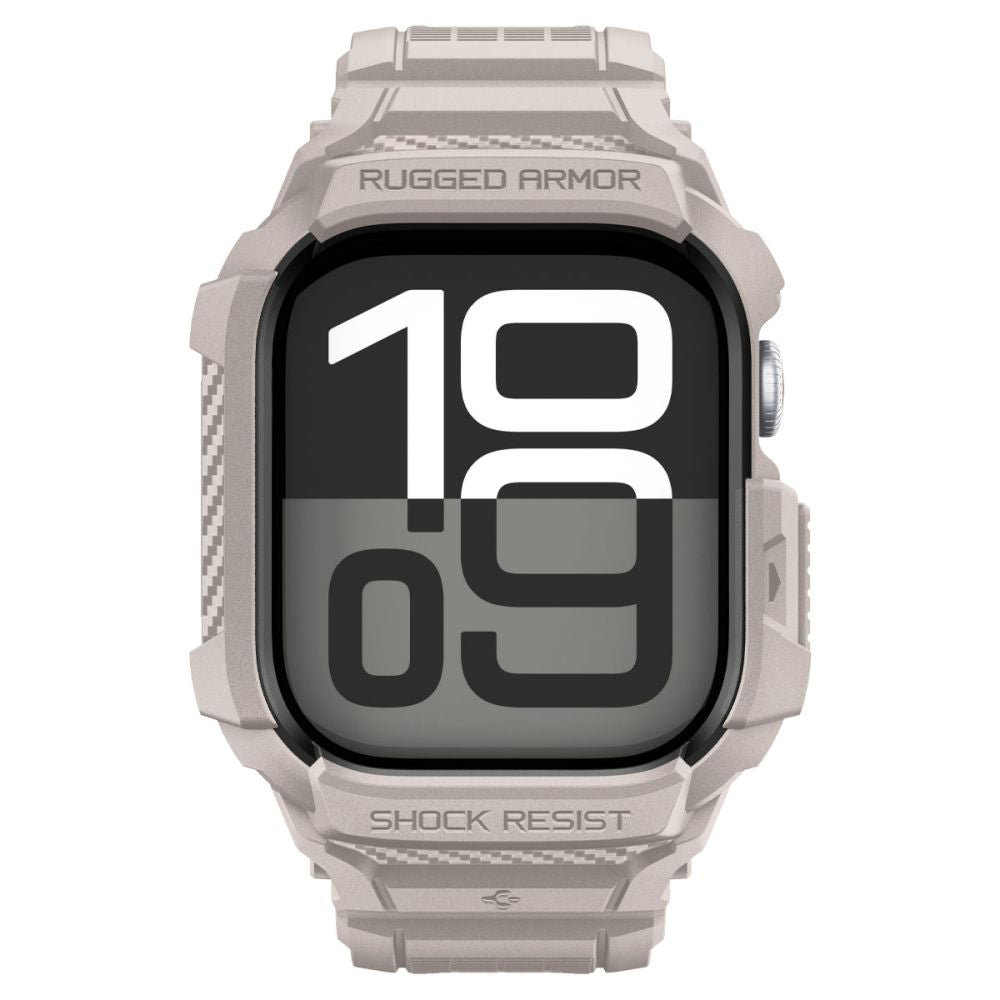 Husa Spigen Rugged Armor Pro V2 pentru Apple Watch Series 10 / 11 42mm, Bej ACS10496