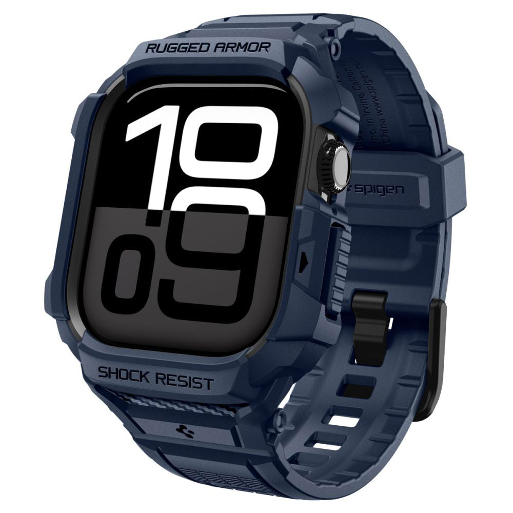 Husa Spigen Rugged Armor Pro V2 pentru Apple Watch Series 10 / 11 42mm, Bleumarin ACS10495