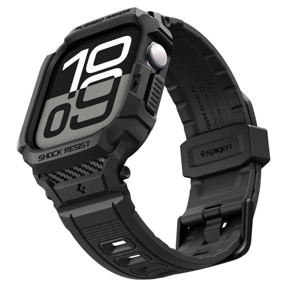 Husa Spigen Rugged Armor Pro V2 pentru Apple Watch Series 10 / 11 42mm, Neagra Mata ACS10494