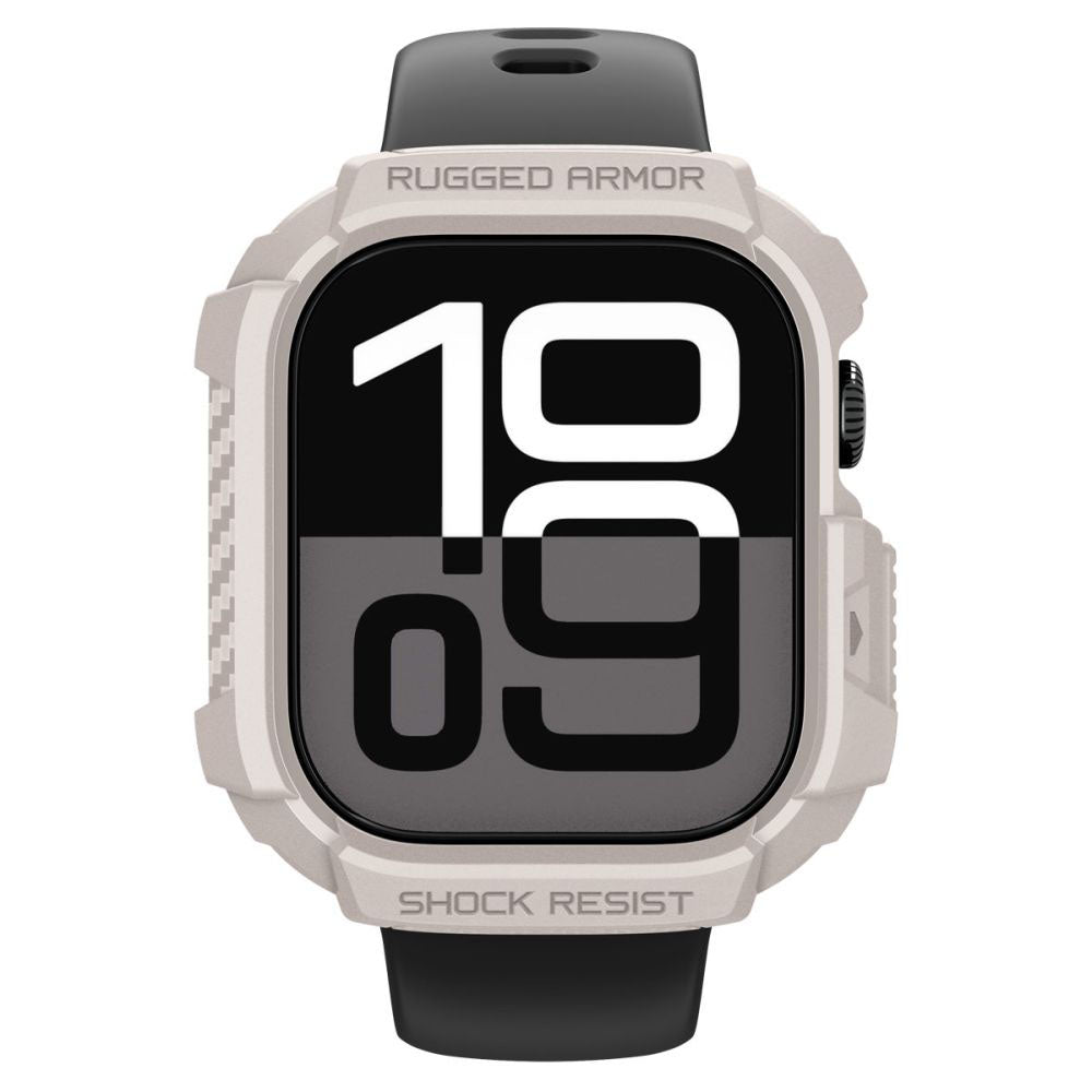 Husa Spigen Rugged Armor V2 pentru Apple Watch Series 10 / 11 42mm, Bej ACS10493