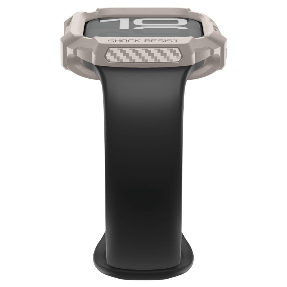 Husa Spigen Rugged Armor V2 pentru Apple Watch Series 10 / 11 42mm, Bej ACS10493