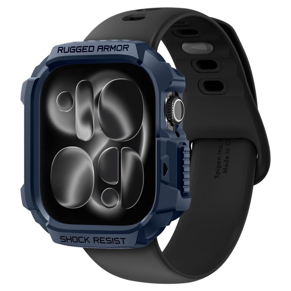 Husa Spigen Rugged Armor V2 pentru Apple Watch Series 10 / 11 42mm, Bleumarin ACS10492
