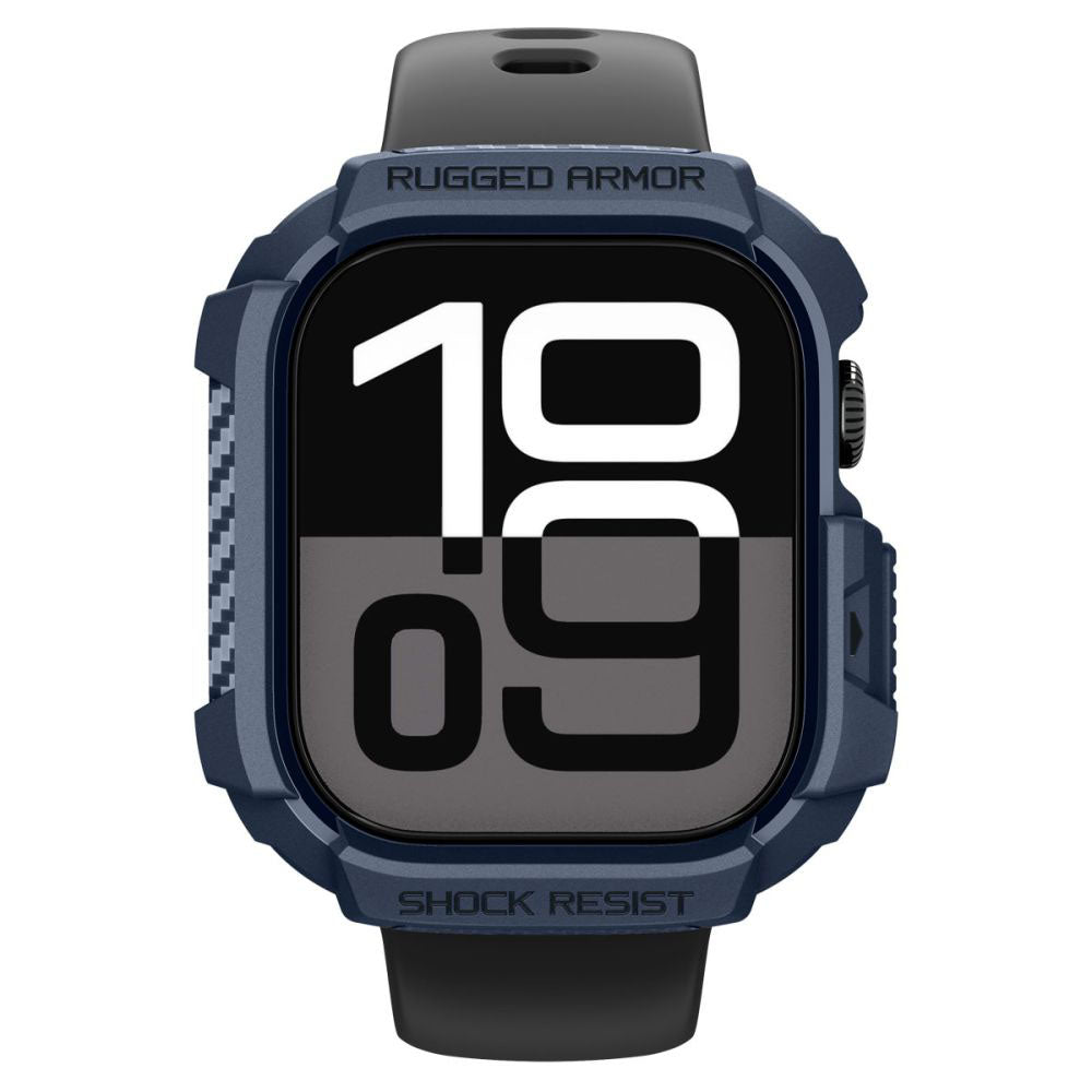 Husa Spigen Rugged Armor V2 pentru Apple Watch Series 10 / 11 42mm, Bleumarin ACS10492