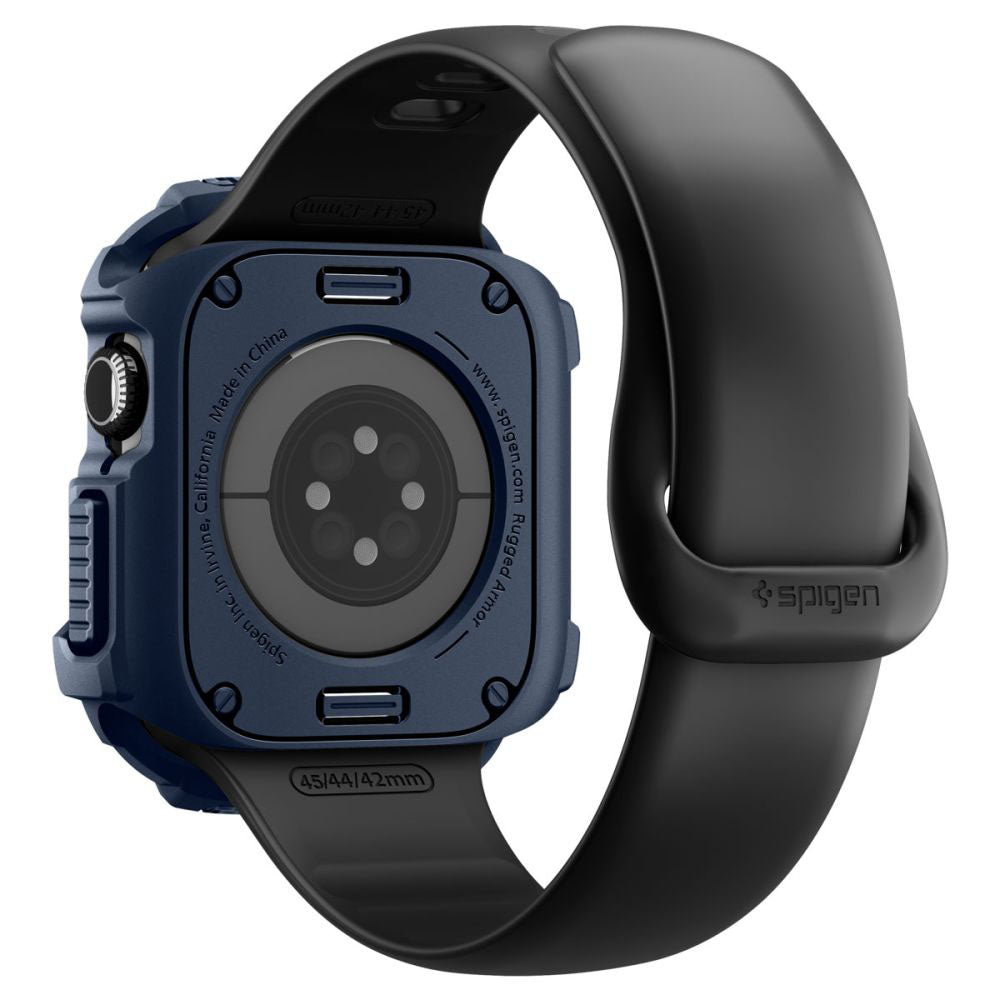 Husa Spigen Rugged Armor V2 pentru Apple Watch Series 10 / 11 42mm, Bleumarin ACS10492