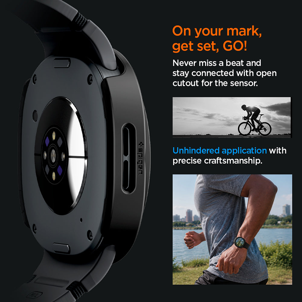Husa Spigen Thin Fit 360 pentru Samsung Galaxy Watch9 / Watch8 44mm, Neagra ACS11601