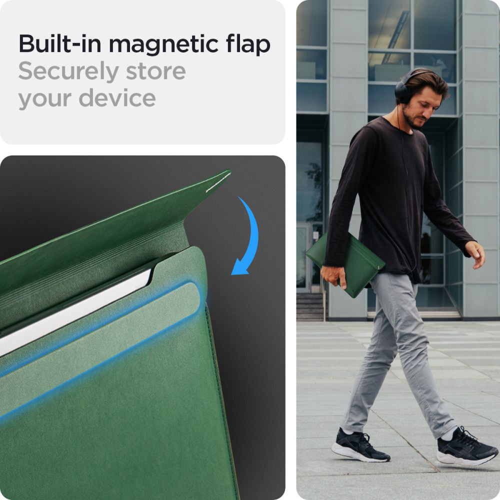 Husa Spigen Valentinus pentru Laptop 15inch - 16inch, Verde