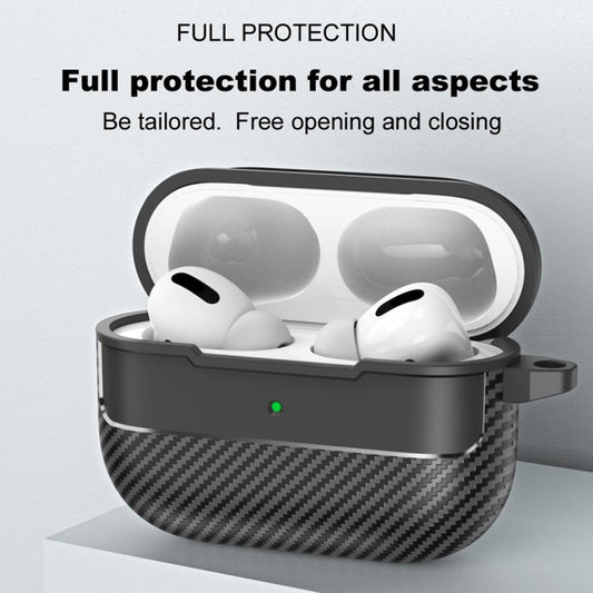 Husa Techsuit CarbonFiber pentru Apple AirPods Pro 3, Neagra