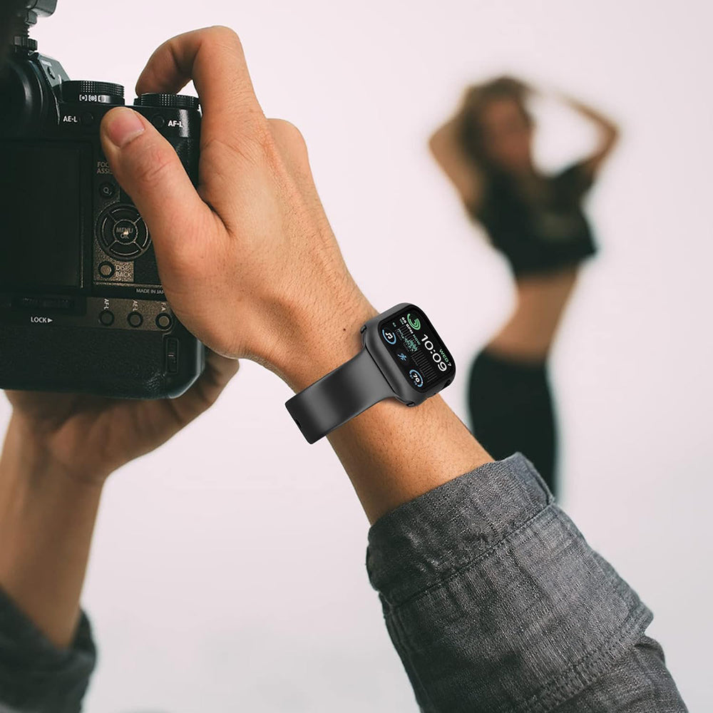 Husa Techsuit Defense360 Pro pentru Apple Watch 40mm Series, Neagra