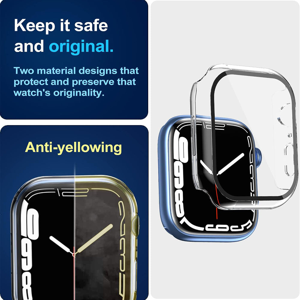 Husa Techsuit Defense360 Pro pentru Apple Watch 7 41mm Series, Transparenta