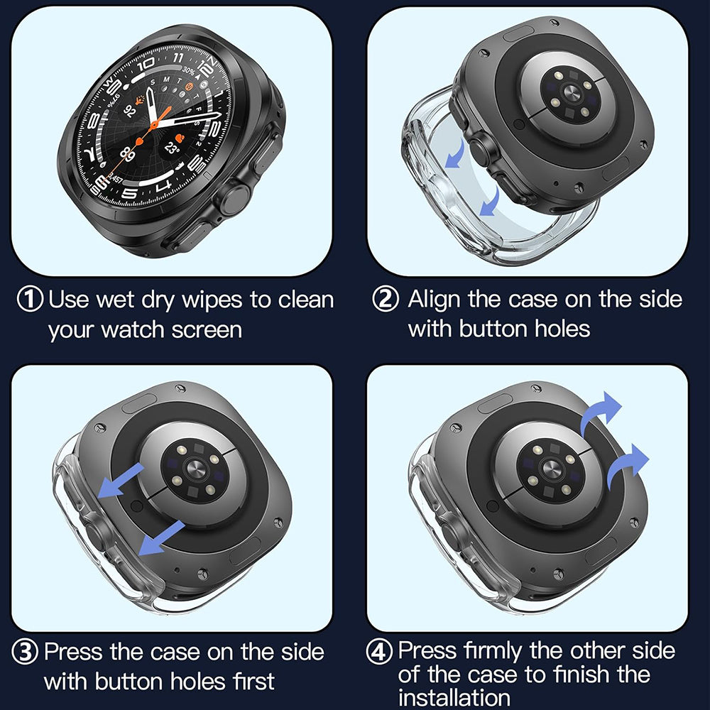 Husa Techsuit Defense360 Pro pentru Samsung Galaxy Watch Ultra, Transparenta