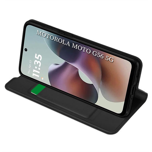 Husa pentru Motorola Moto G56, Techsuit, Magskin Book, Neagra