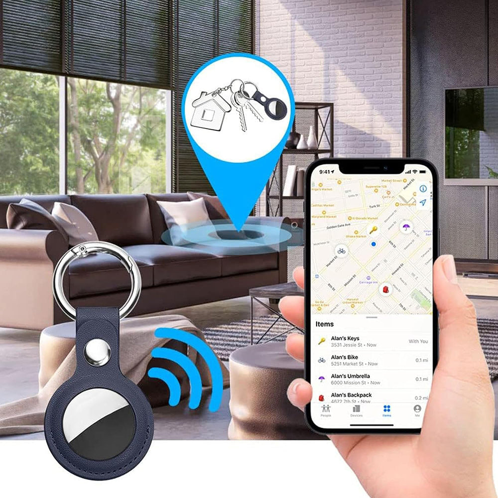 Husa Techsuit SLH1 pentru Apple AirTag, Albastra