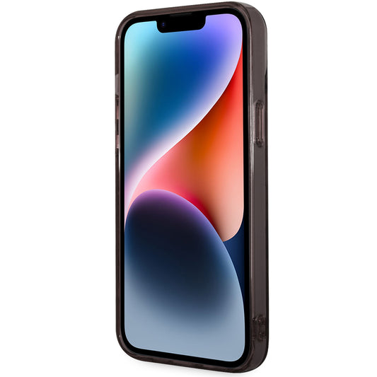 Husa pentru Apple iPhone 14 Plus, Karl Lagerfeld, Gradient Karl & Choupette, Neagra