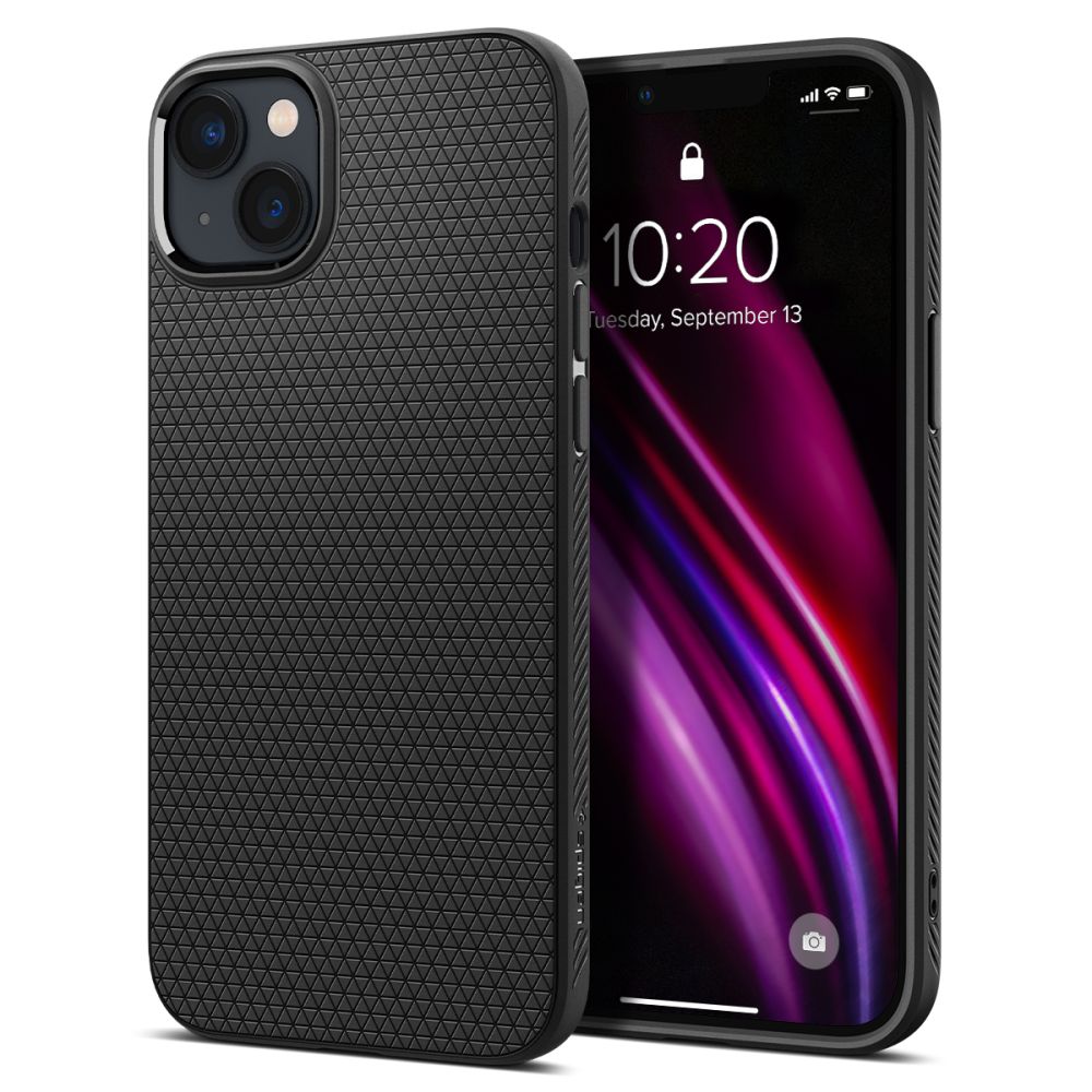 Husa pentru Apple iPhone 14, Spigen, Liquid Air, Neagra Mata