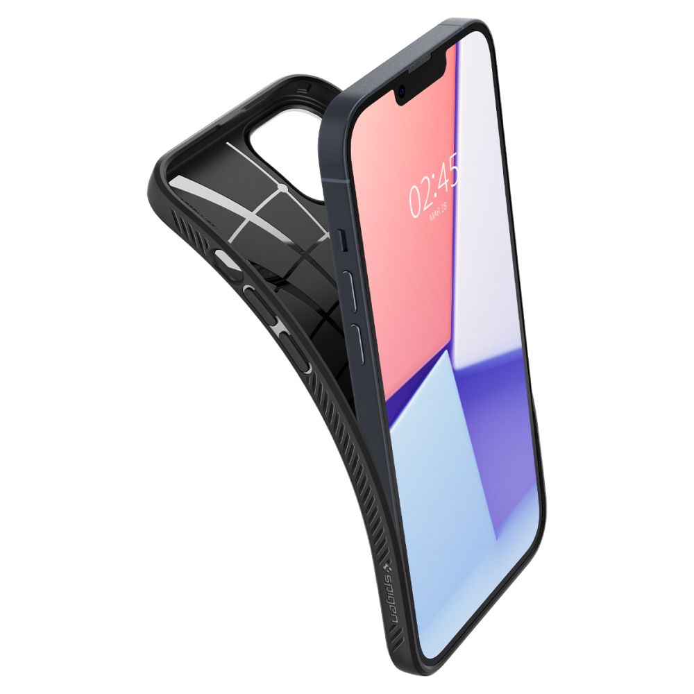 Husa pentru Apple iPhone 14, Spigen, Liquid Air, Neagra Mata