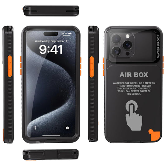 Husa Universala Waterproof pentru Telefon max. 6.1inch, ShellBox, AirBox, Neagra