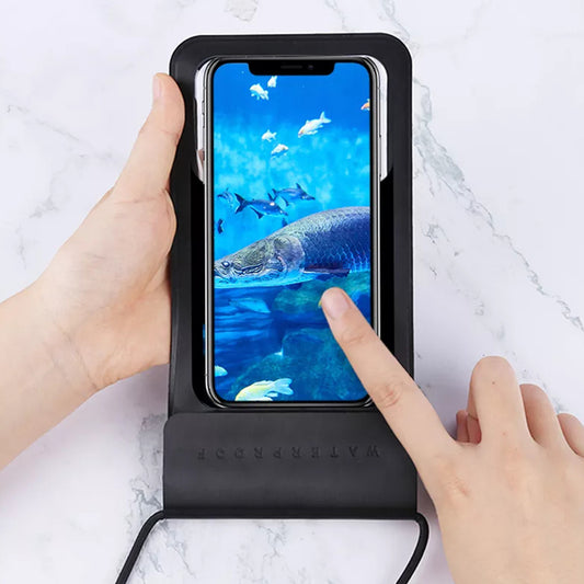 Husa Universala Waterproof pentru Telefon max. 6.8inch, Techsuit, TWC1, Neagra