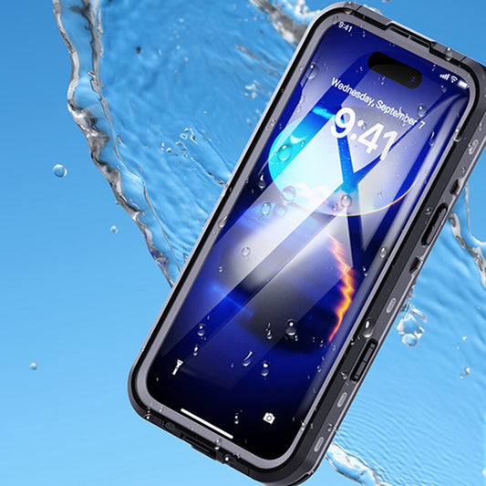 Husa Waterproof pentru Apple iPhone 16 Pro, ShellBox, Neagra