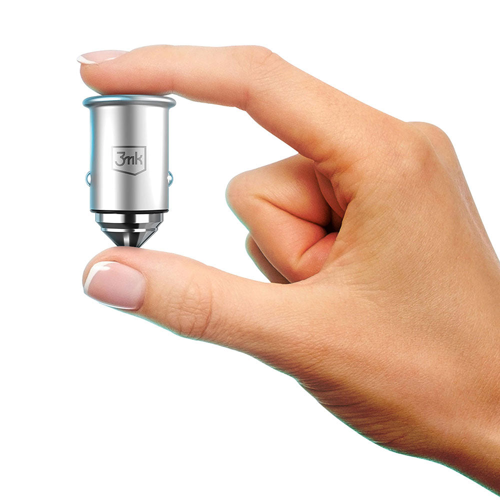 Incarcator Auto 3MK Hyper, 45W, 3A, 1 x USB-A - 1 x USB-C, Argintiu