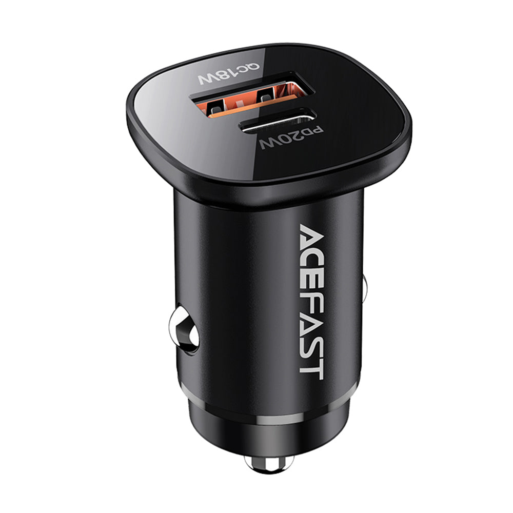 Incarcator Auto Acefast B1, 38W, 3A, 1 x USB-A - 1 x USB-C, Negru