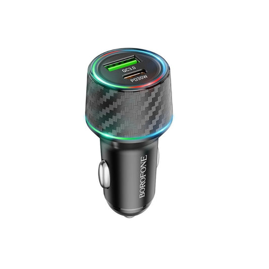 Incarcator Auto Borofone BZ21 Brilliant, 48W, 3A, 1 x USB-A - 1 x USB-C, Negru