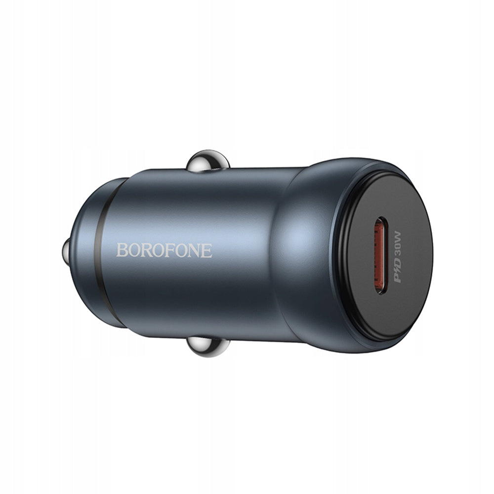 Incarcator Auto Borofone BZ32 Fresh, 30W, 3A, 1 x USB-C, Gri