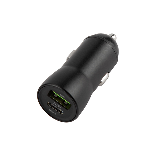 Incarcator Auto Cu Cablu Lightning MaXlife MXCC-04, 20W, 3A, 1 x USB-A - 1 x USB-C, Negru