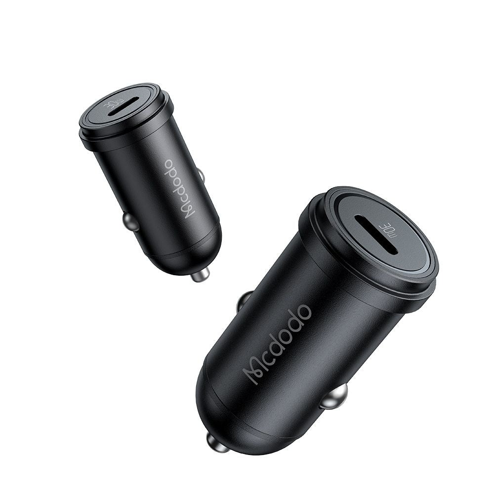 Incarcator Auto Cu Cablu Lightning McDodo CC-7492 Obsidian, 30W, 3A, 1 x USB-C, Negru