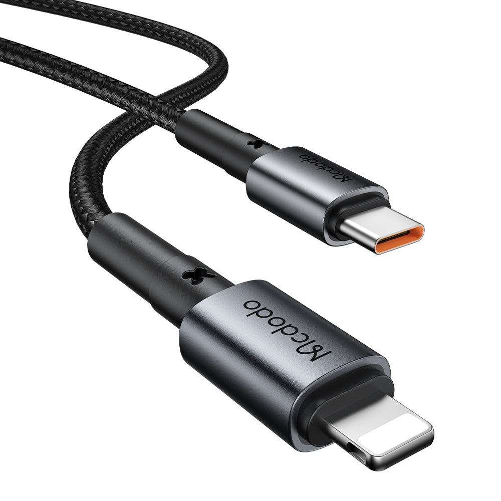 Incarcator Auto Cu Cablu Lightning McDodo CC-7492 Obsidian, 30W, 3A, 1 x USB-C, Negru