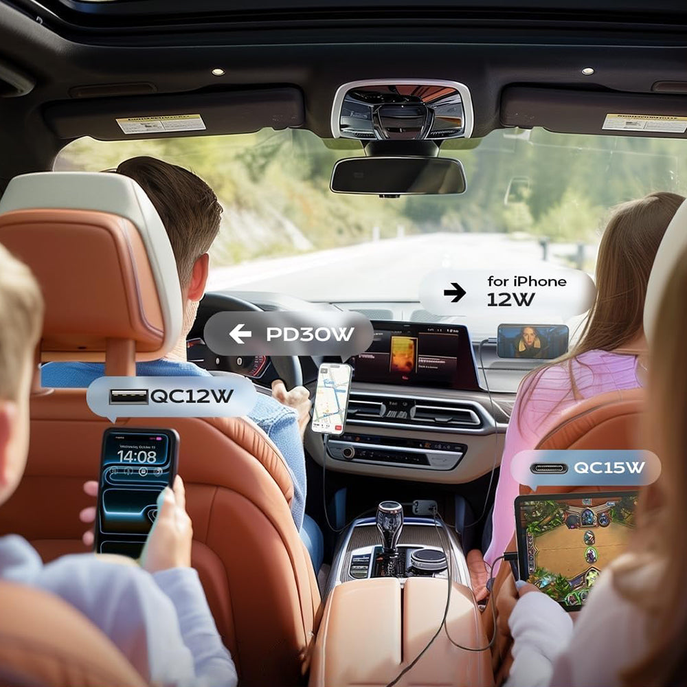 Incarcator Auto Cu Cablu USB-C / Lightning Lisen, 69W, 3A, 1 x USB-A - 1 x USB-C, Negru YL0224040031