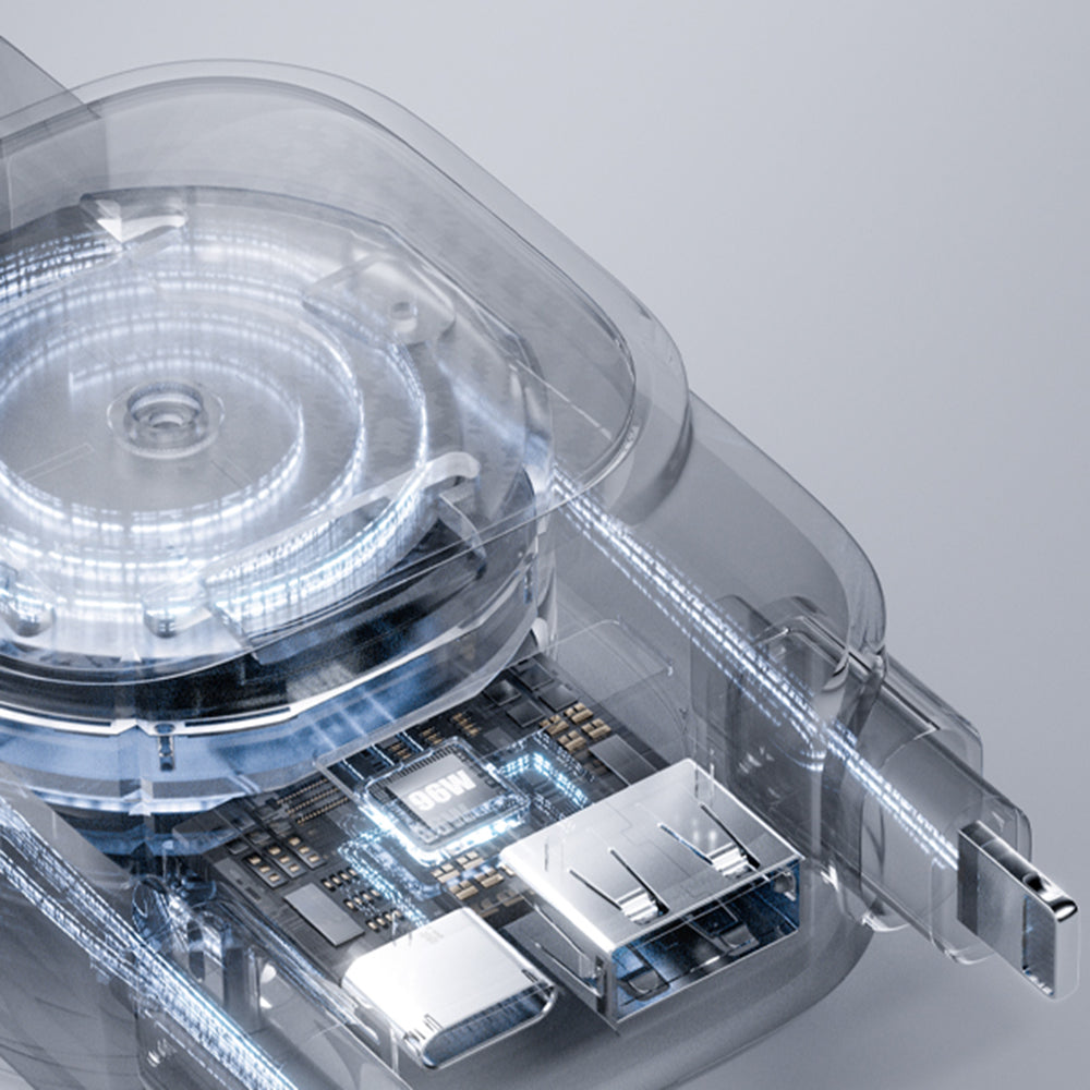 Incarcator Auto Cu Cablu USB-C / Lightning Lisen Display, 96W, 3A, 1 x USB-A - 1 x USB-C, Negru YL0224080017