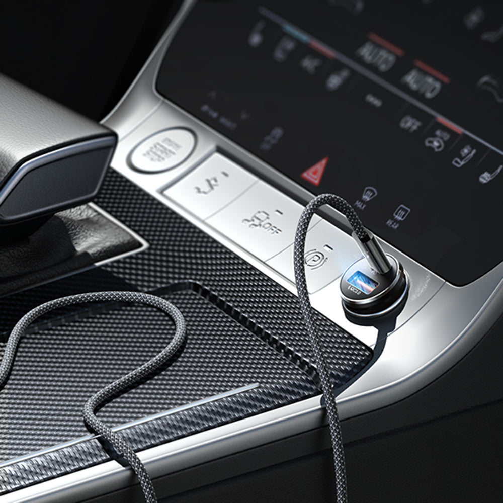 Incarcator Auto Cu Cablu USB-C Lisen, 83W, 3.25A, 1 x USB-A - 1 x USB-C, Argintiu YL0223110003