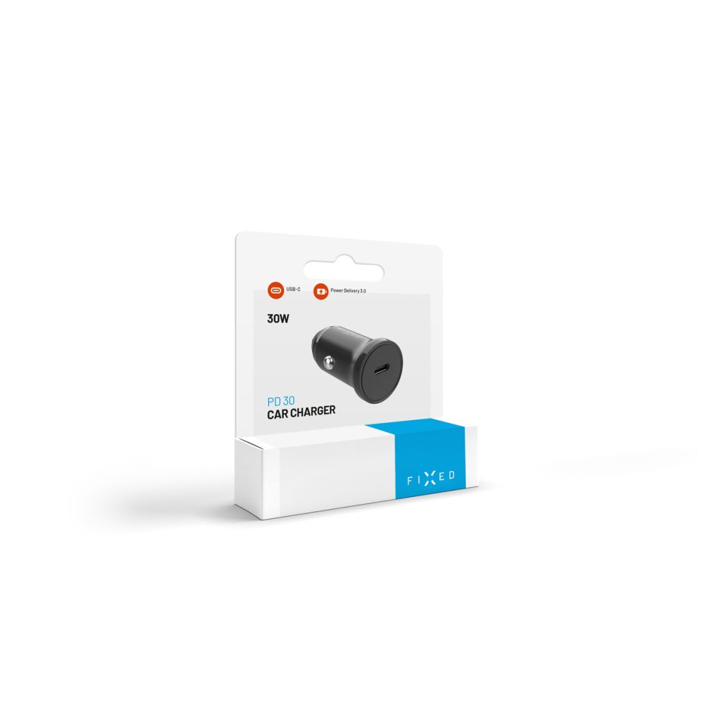 Incarcator Auto Fixed, 30W, 3A, 1 x USB-C, Negru
