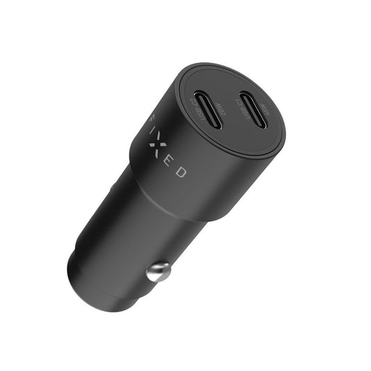 Incarcator Auto Fixed, 65W, 3A, 2 x USB-C, Negru
