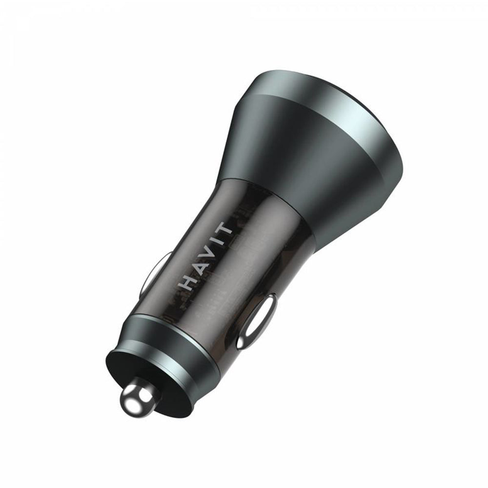 Incarcator Auto HAVIT CC2017, 45W, 3A, 1 x USB-A - 1 x USB-C, Negru Albastru