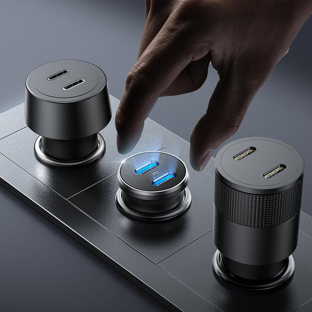 Incarcator Auto Lisen, 45W, 3A, 2 x USB-C, Negru YL0223080007