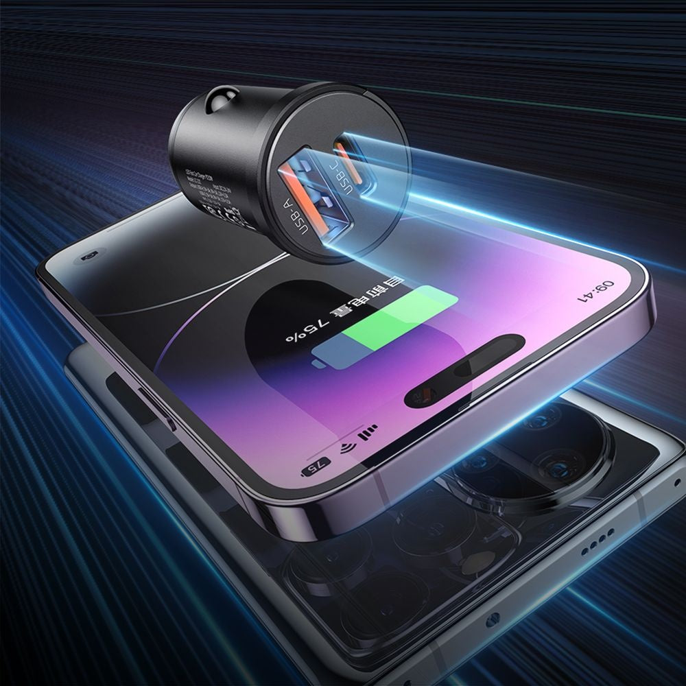 Incarcator Auto McDodo CC-2320 Cool, 33W, 3A, 1 x USB-A - 1 x USB-C, Negru