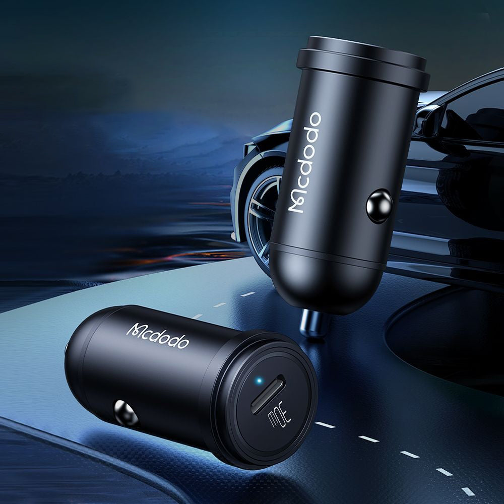 Incarcator Auto McDodo CC-7491 Obsidian, 30W, 3A, 1 x USB-C, Negru