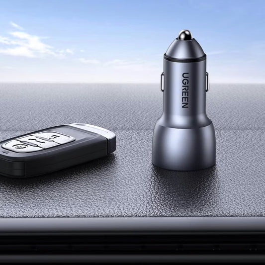 Incarcator Auto UGREEN CD213, 36W, 3A, 2 x USB-A, Gri
