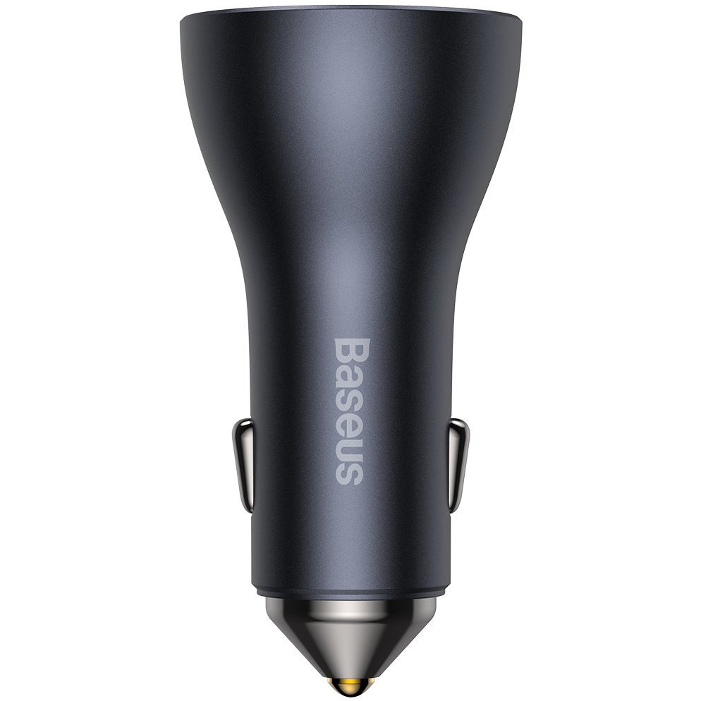 Incarcator Auto Baseus Golden Contactor Pro, 65W, 3A, 1 x USB-A - 2 x USB-C, Gri CGJP010013