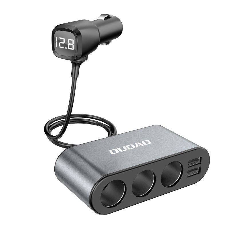 Extensie Bricheta Dudao R1 Pro, 3 Iesiri, 2 x USB-A, Afisaj