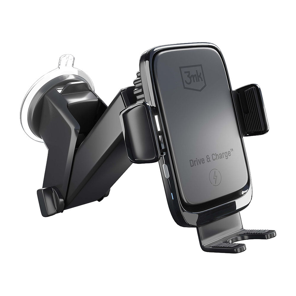 Incarcator Auto Wireless 3MK Drive&Charge, 15W, 1.67A, Negru