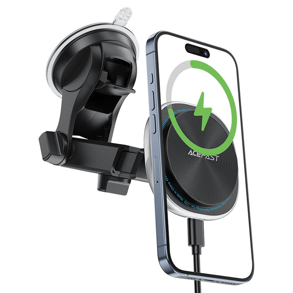 Incarcator Auto Wireless Acefast D42, 15W, 1.67A, Argintiu