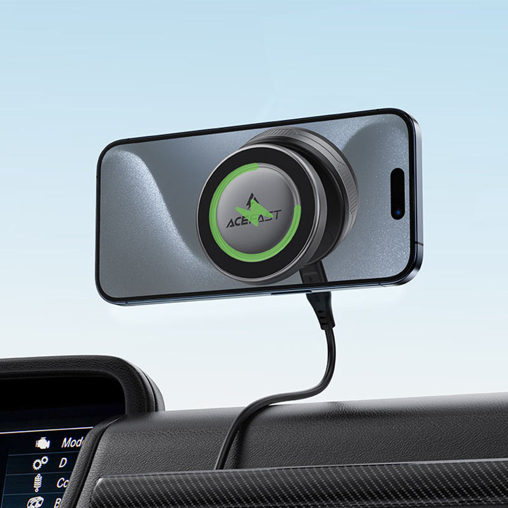 Incarcator Auto Wireless Acefast E29, 15W, 1.67A, Gri