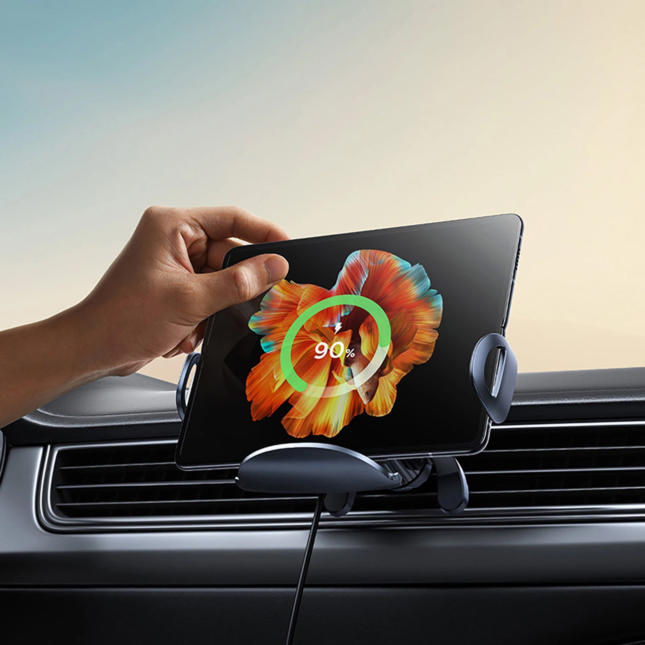 Incarcator Auto Wireless Baseus LightChaser, 15W, 1.67A, Negru C40355901111-00