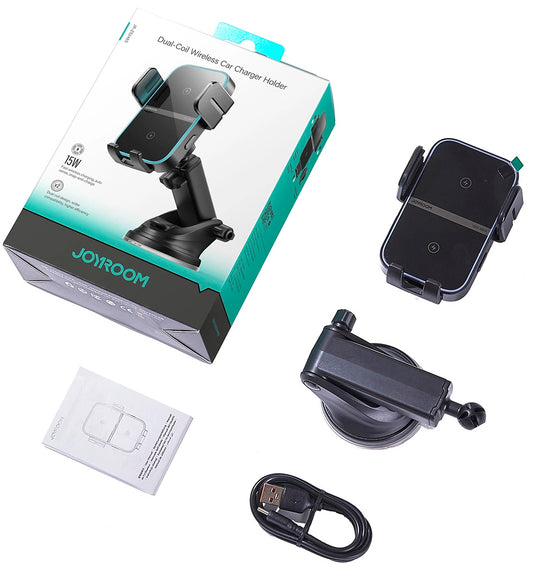 Incarcator Auto Wireless Joyroom JR-ZS246s, 15W, 1.67A, Negru