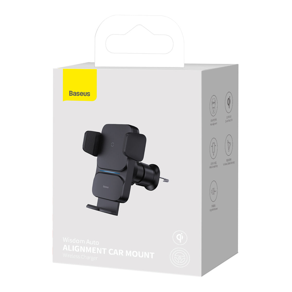 Incarcator Auto Wireless Baseus Wisdom Vent, 15W, 1.67A, Negru CGZX000001