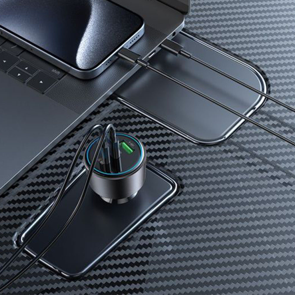 Incarcator Auto Yesido Y59, 200W, 5A, 1 x USB-A - 2 x USB-C, Negru