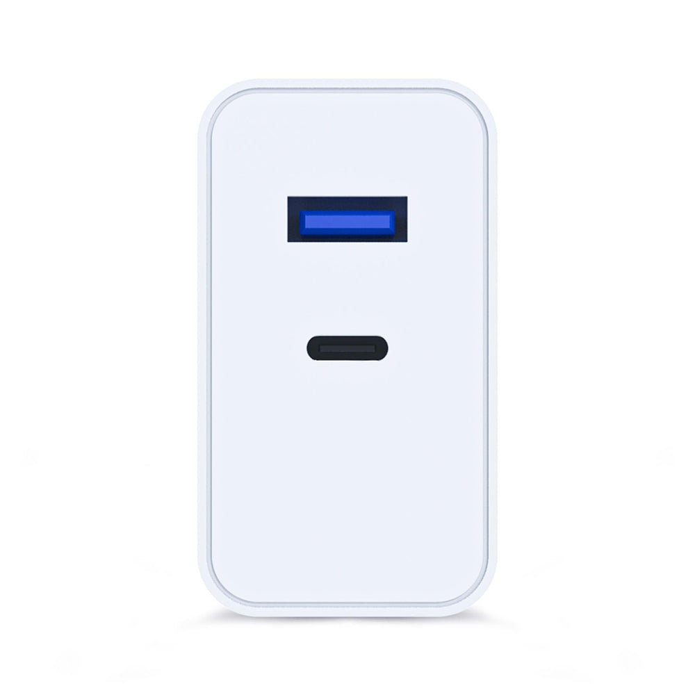 Incarcator Retea 3MK FlowPower, 45W, 1 x USB-A - 1 x USB-C, Alb